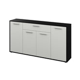 Comoda LUNIA, alb/negru, 163x33x86 cm