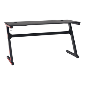 Birou MACKENZIE, negru/rosu, 140x60x75 cm