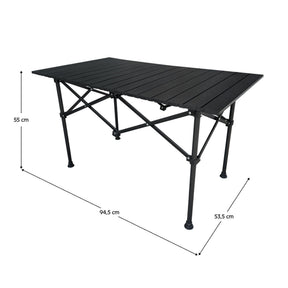 Masa gradina MAKUR, negru, metal, 95x54x55 cm
