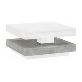 Masuta cafea MANDY, alb/gri beton, 70x70x34 cm
