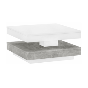 Masuta cafea MANDY, alb/gri beton, 70x70x34 cm
