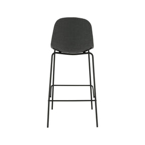 Scaun de bar MARIOLA 2 NEW, gri inchis, stofa clasica/metal, 49x51x101 cm