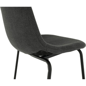Scaun de bar MARIOLA 2 NEW, gri inchis, stofa clasica/metal, 49x51x101 cm