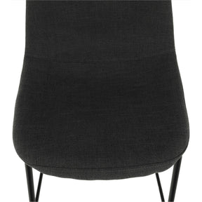 Scaun de bar MARIOLA 2 NEW, gri inchis, stofa clasica/metal, 49x51x101 cm