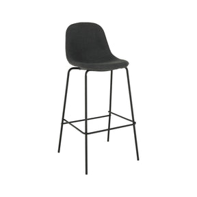 Scaun de bar MARIOLA 2 NEW, gri inchis, stofa clasica/metal, 49x51x101 cm