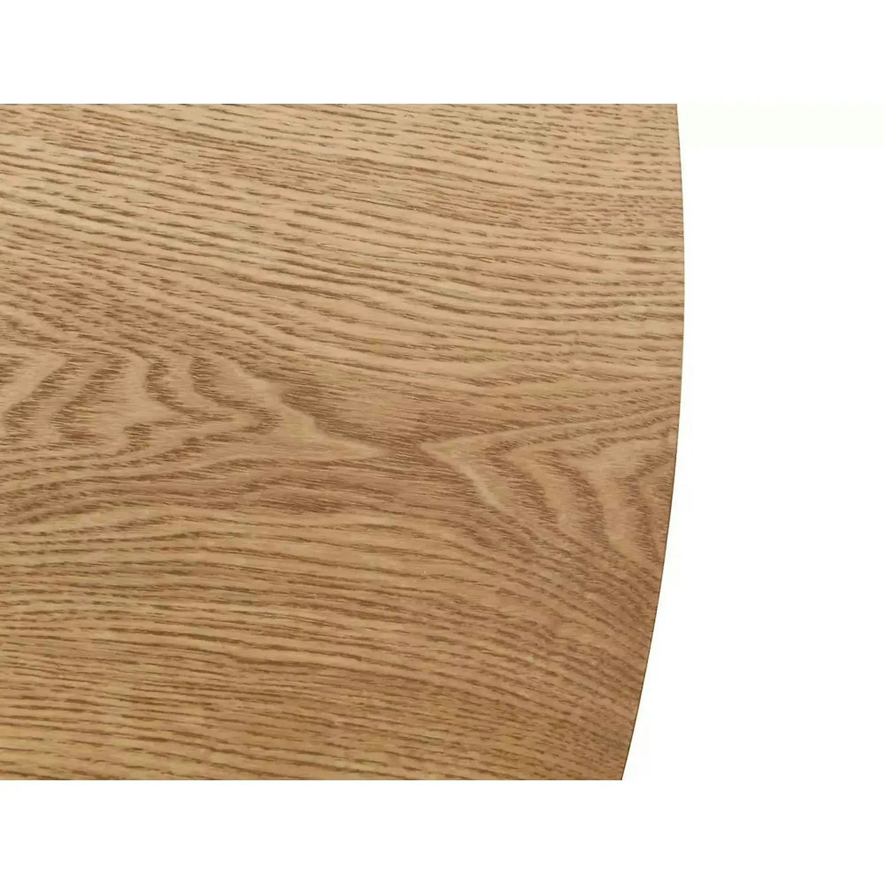 Masa ANGEL, MDF/furnir natural segmentat/MDF lacuit, stejar/negru mat, 120×120×75 cm