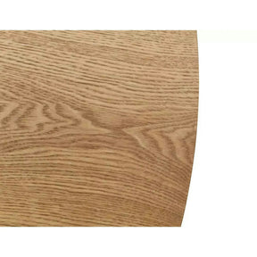 Masa ANGEL, MDF/furnir natural segmentat/MDF lacuit, stejar/negru mat, 120×120×75 cm