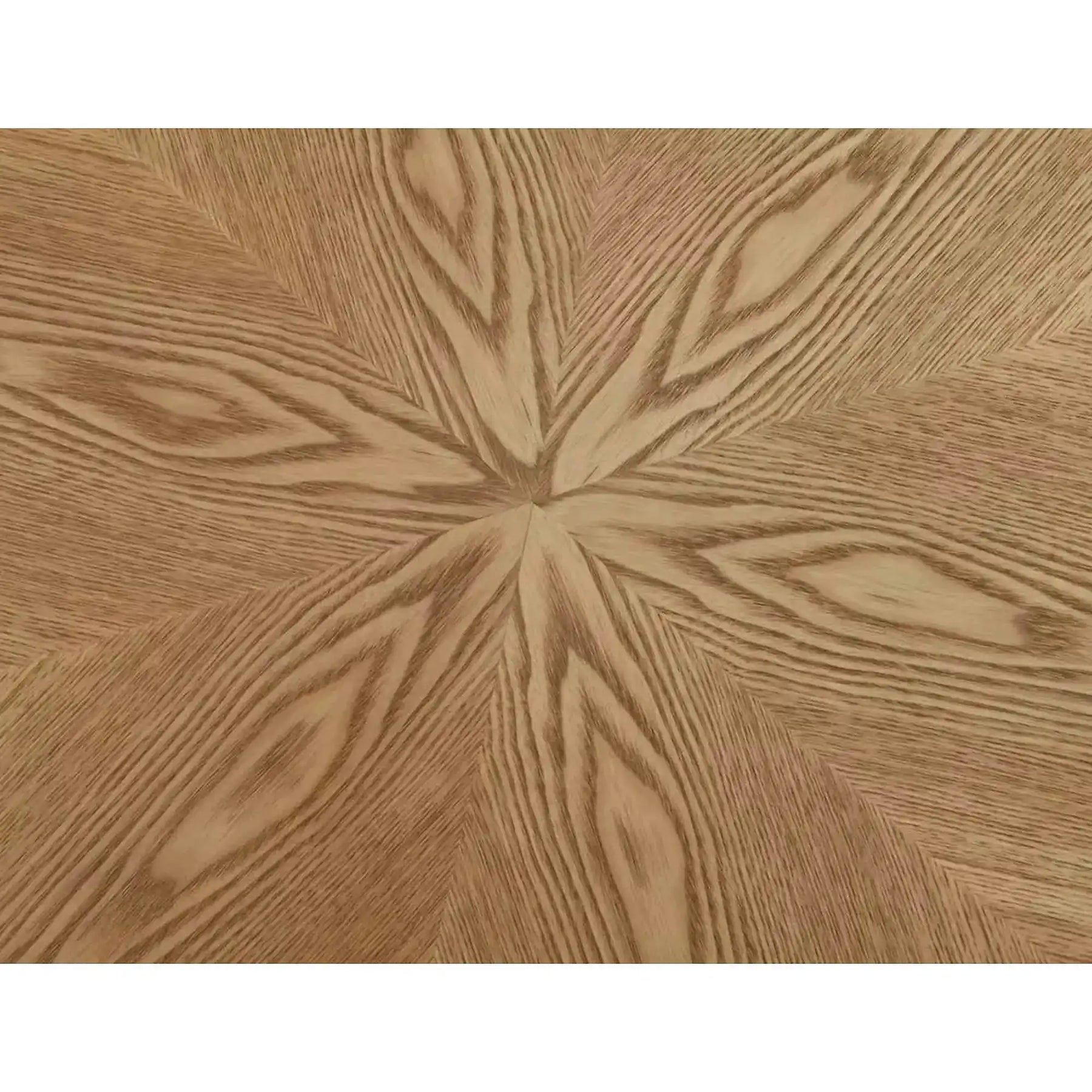 Masa ANGEL, MDF/furnir natural segmentat/MDF lacuit, stejar/negru mat, 120×120×75 cm