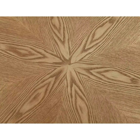 Masa ANGEL, MDF/furnir natural segmentat/MDF lacuit, stejar/negru mat, 120×120×75 cm
