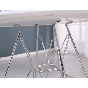 Masa RONDY NEW, alb/crom, 80x80x76 cm