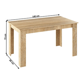 Masa GENERAL NEW, stejar sonoma, PAL melaminat, 140x80x75 cm