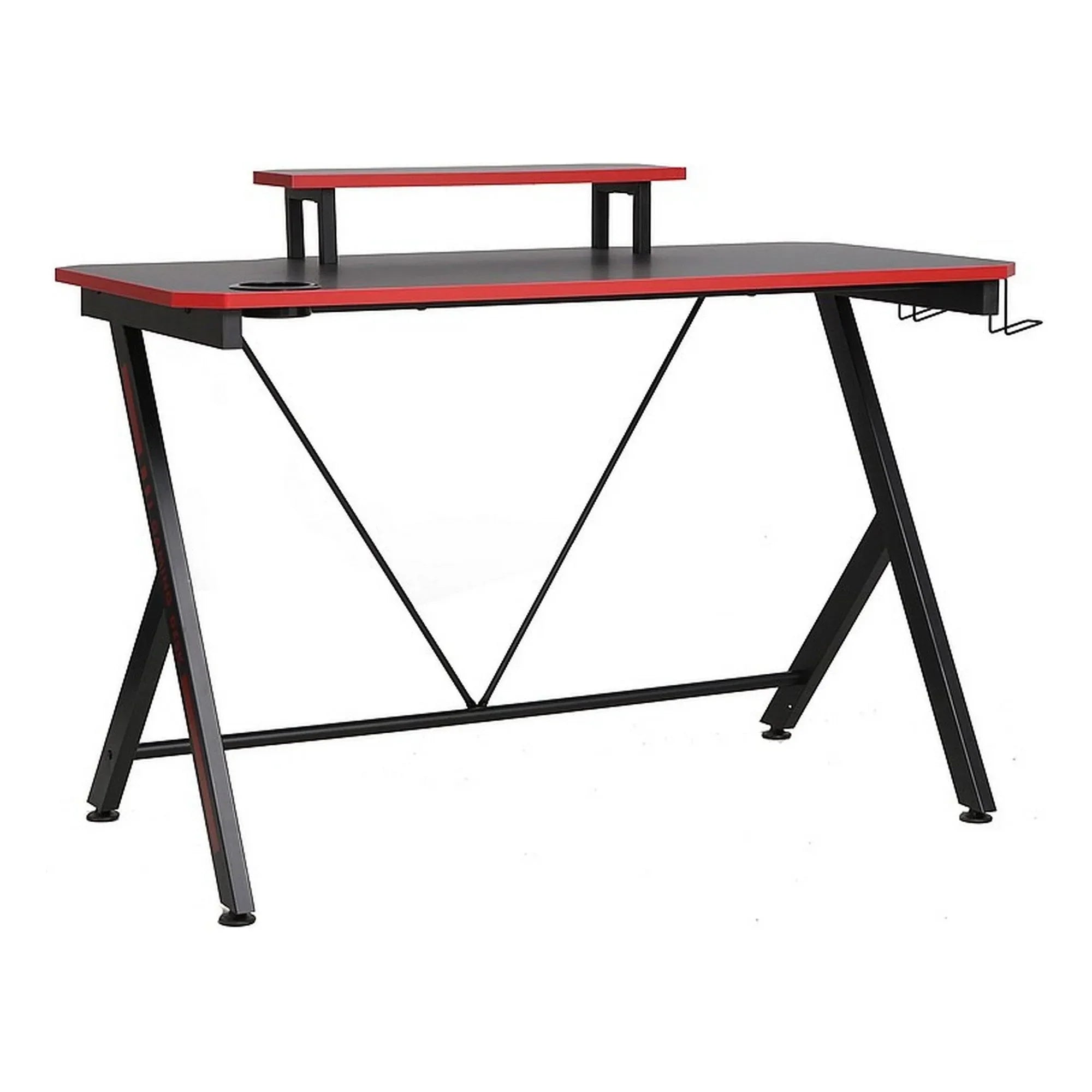 Masa birou DETROIT OCN-39298, negru mat/rosu