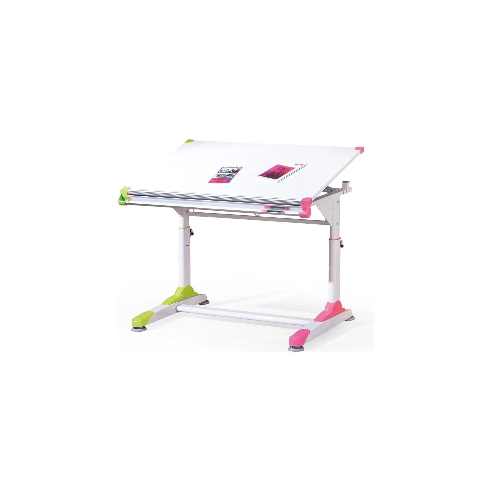 Masa birou HOUSTON OCN-37285, alb/roz