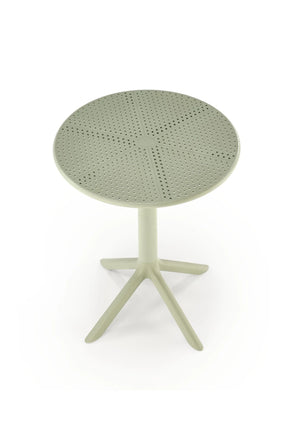 Masa CALVO, verde menta, polipropilena, 60x60x72 cm