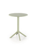 Masa CALVO, verde menta, polipropilena, 60x60x72 cm