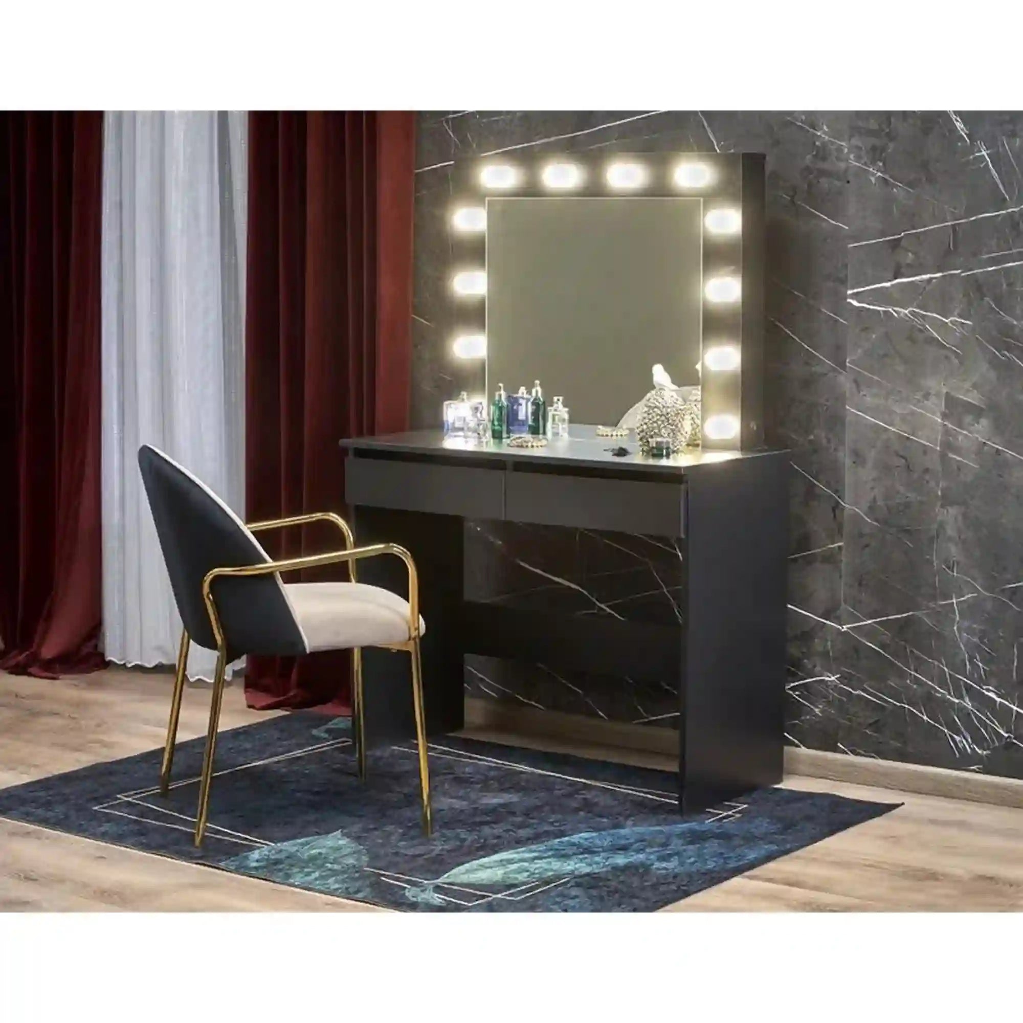 Masa de toaleta HOUSTON OCN-37269, negru