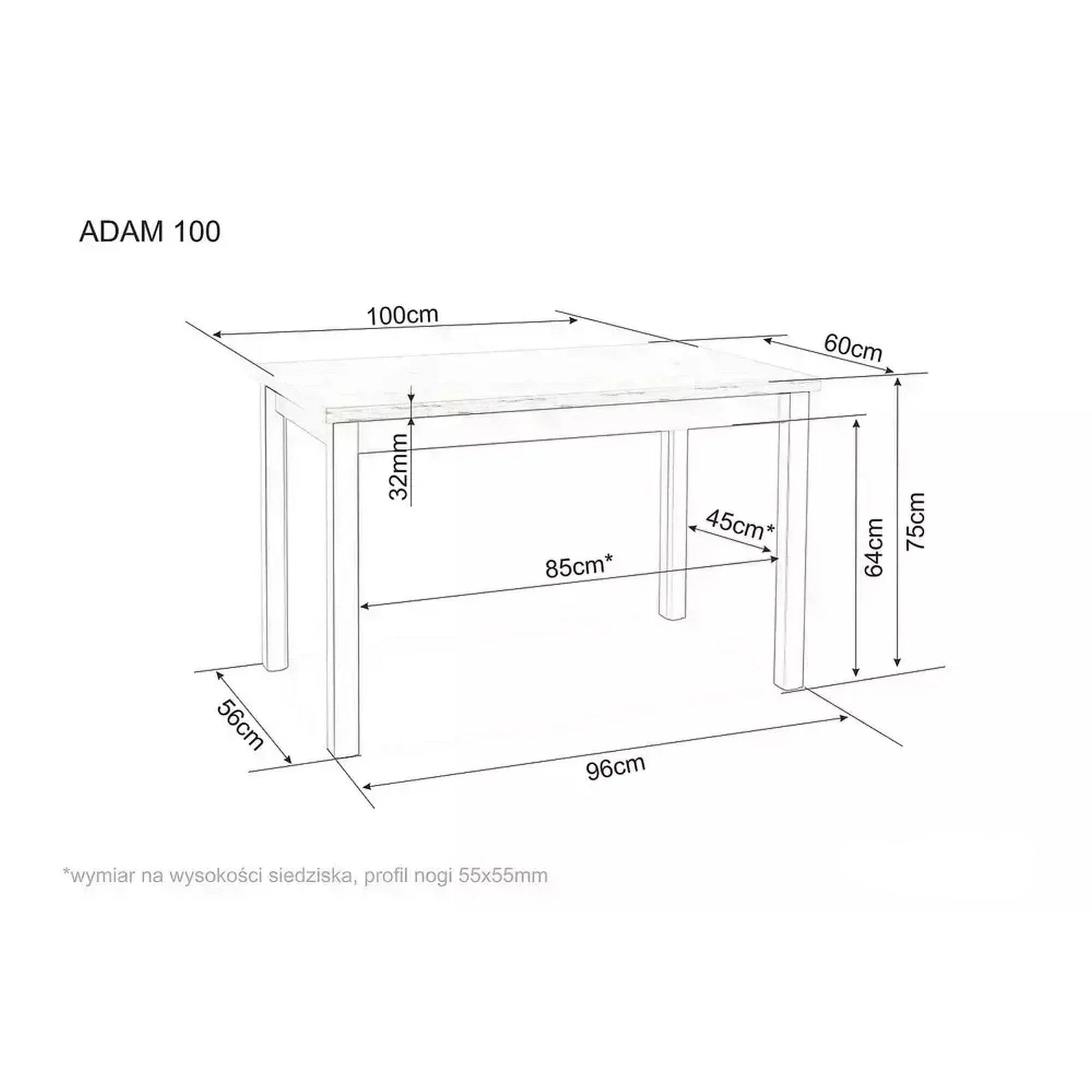 Masa DETROIT OCN-39312, stejar/casmir