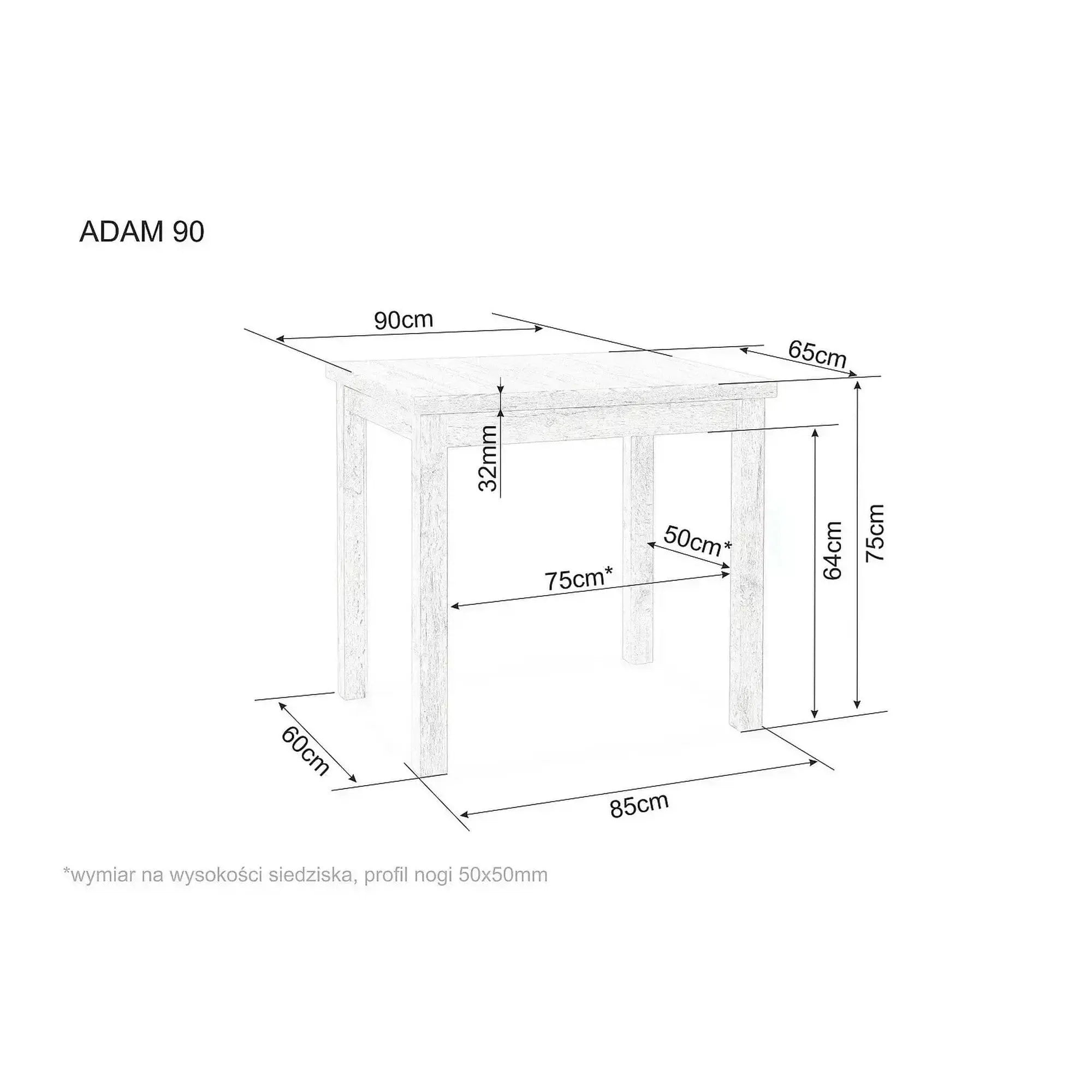 Masa DETROIT OCN-39315, stejar lancelot/alb
