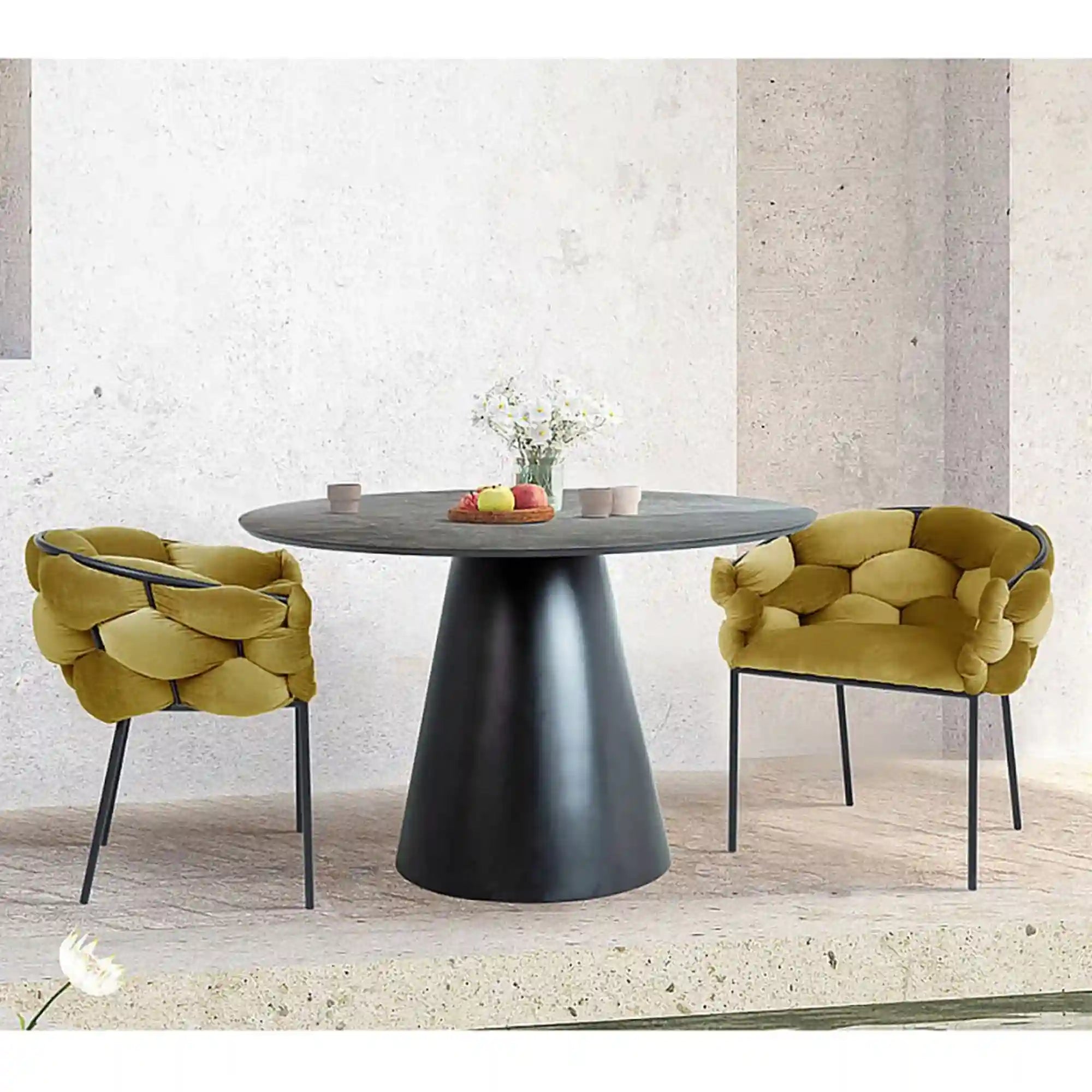 Masa DETROIT OCN-39437, gri inchis/negru