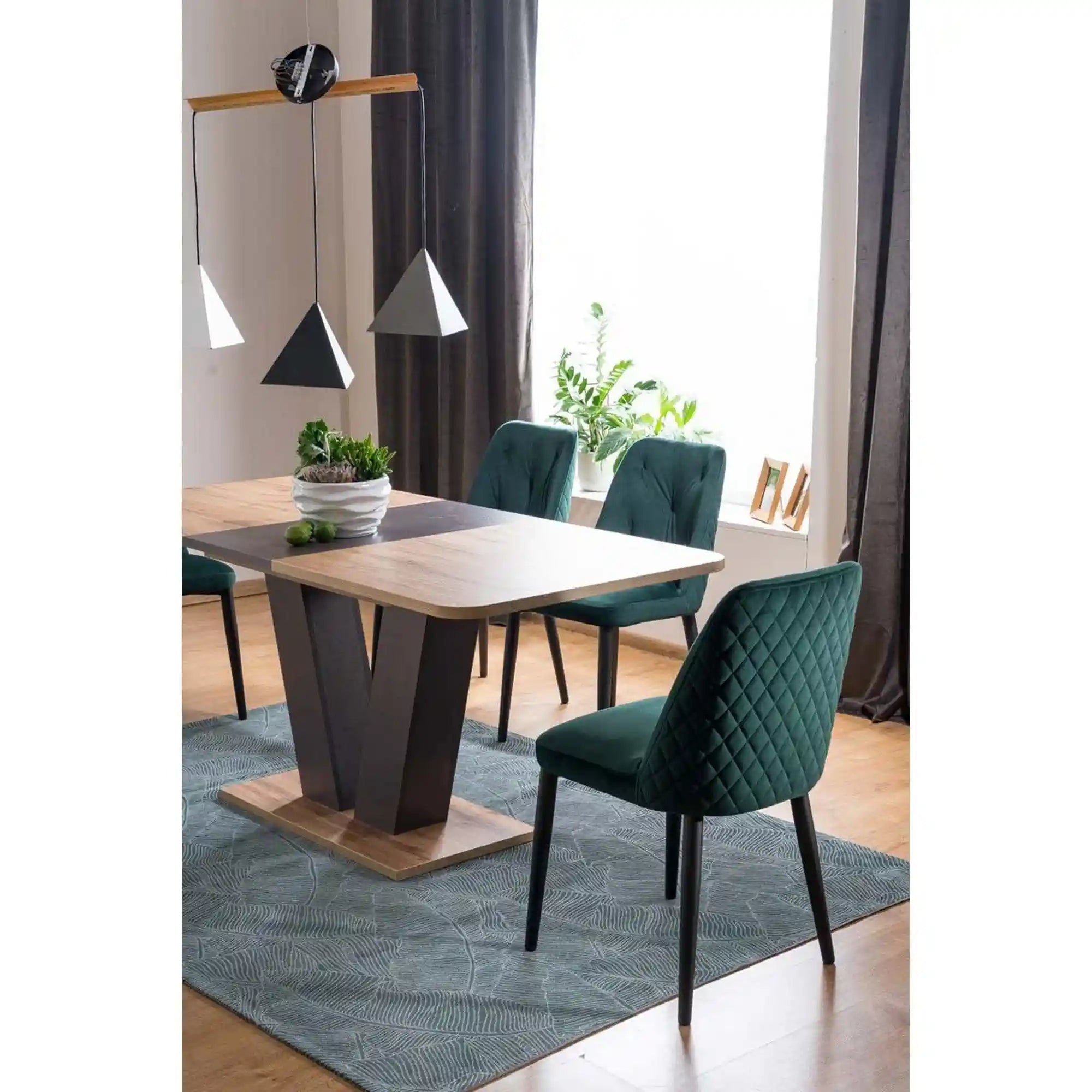 Masa DETROIT OCN-39477, stejar/maro