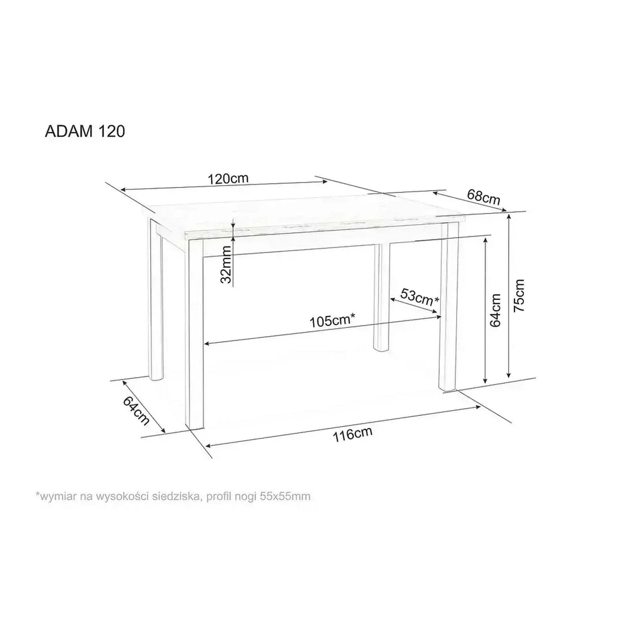 Masa DETROIT OCN-39535, casmir/stejar