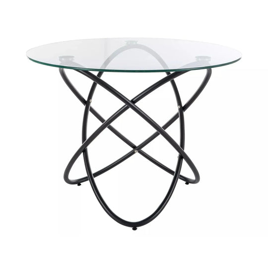 Masa DETROIT OCN-39551, transparent/negru