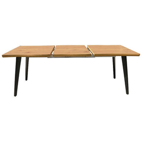 Masa bucatarie FRESNO stejar/cadru negru, 120(180)/80 cm