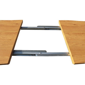 Masa bucatarie FRESNO stejar/cadru negru, 120(180)/80 cm