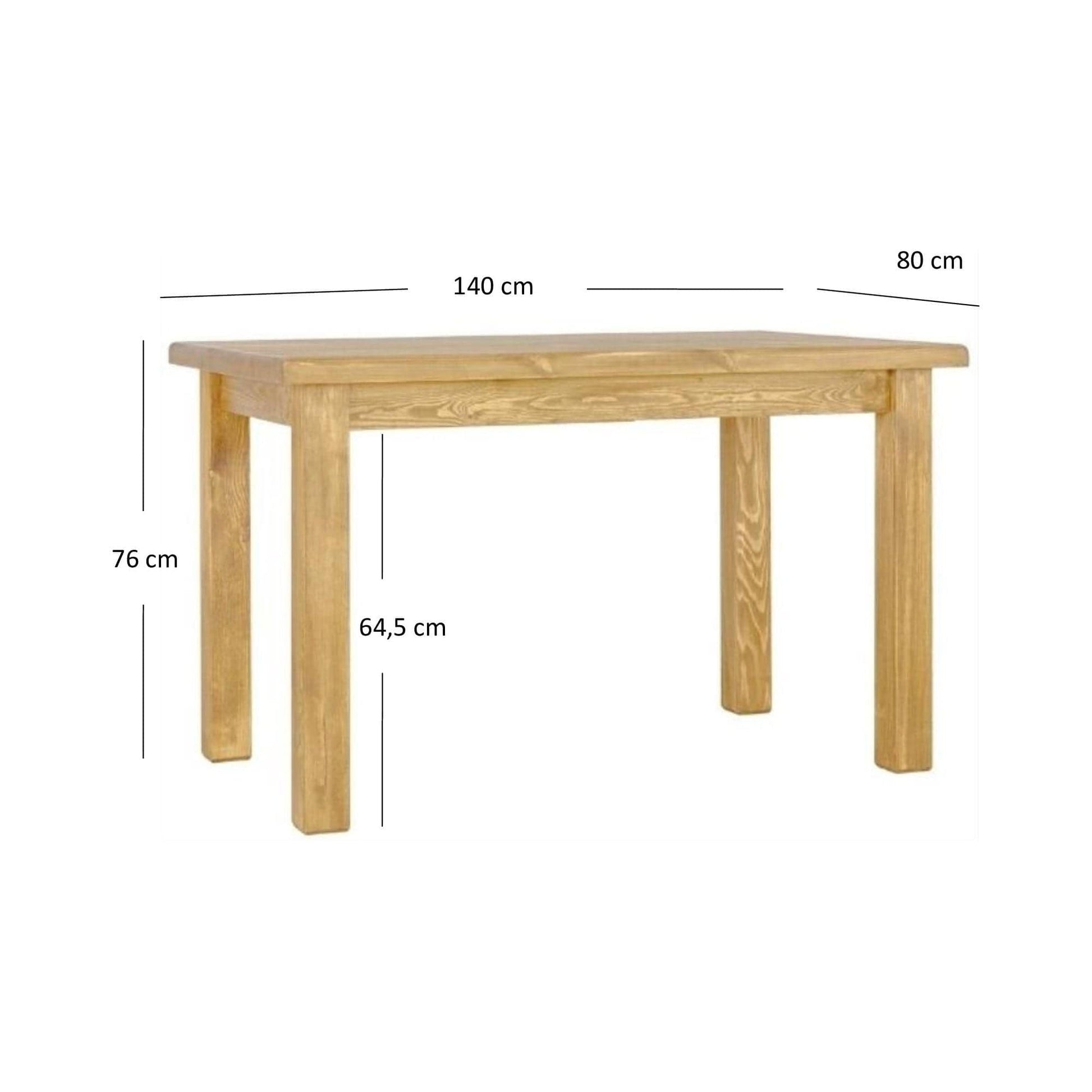 Masa extensibila CLASSIC WOOD, stejar miere, lemn de pin, 140/190x80x76 cm