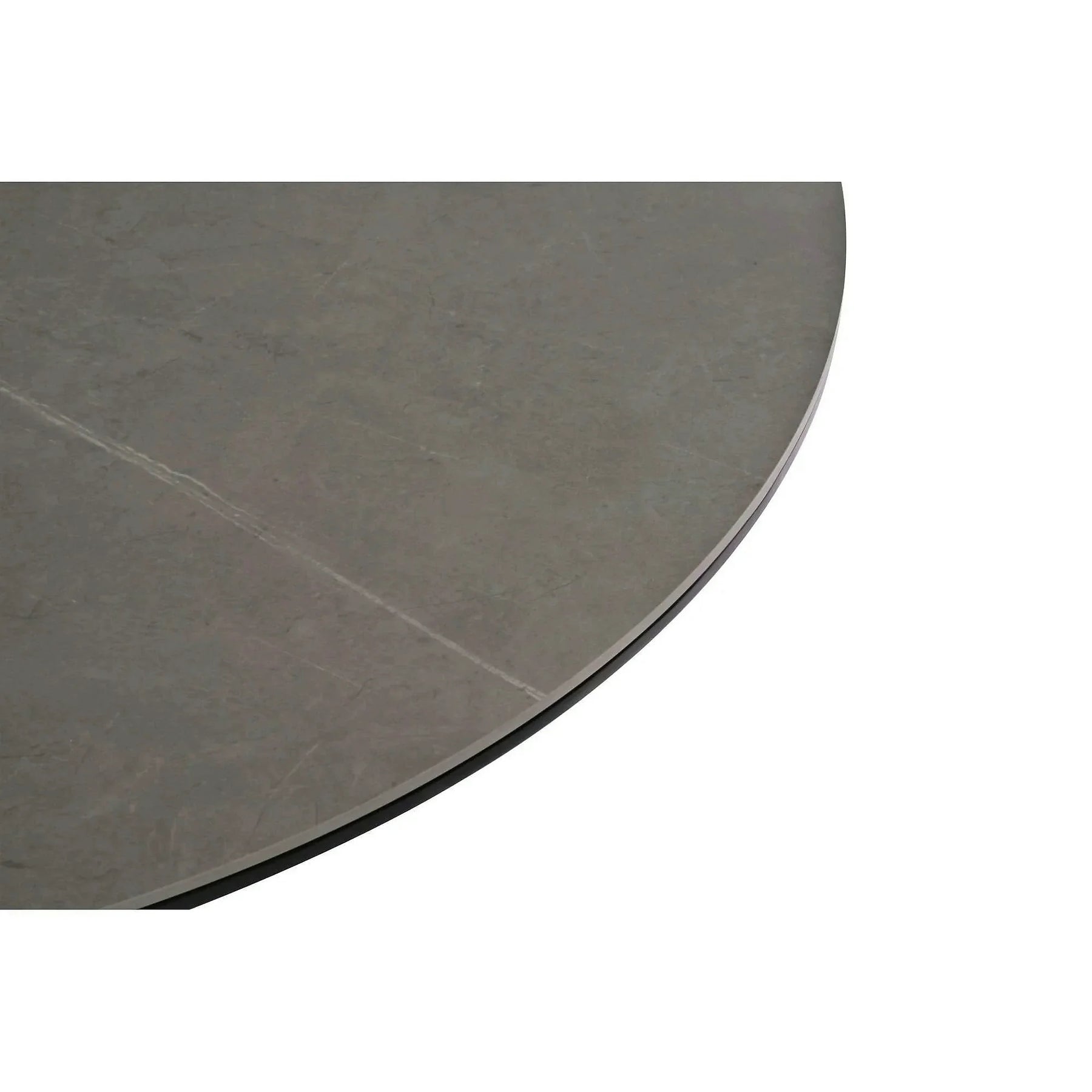 Masa extensibila ARES, ceramica/MDF/metal, gri antracit cu efect de marmura/negru, 120-150×85×76 cm