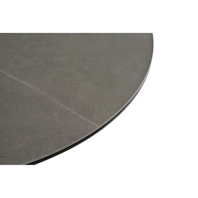 Masa extensibila ARES, ceramica/MDF/metal, gri antracit cu efect de marmura/negru, 120-150×85×76 cm