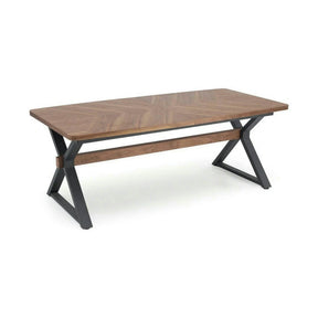 Masa extensibila BARON, nuc/negru, 200-350x100x75 cm