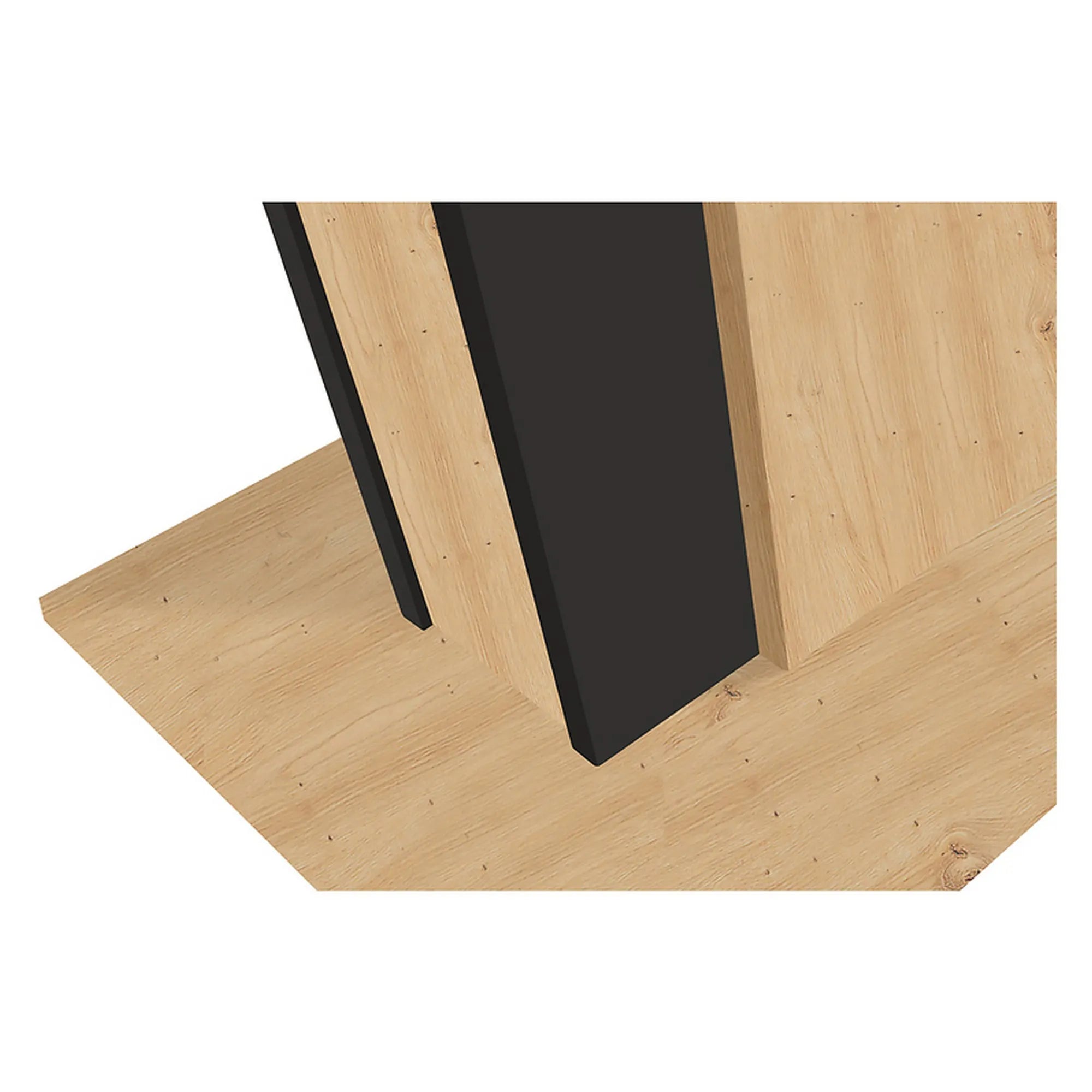 Masa extensibila BERGEN OCN-29126, stejar artisan/negru