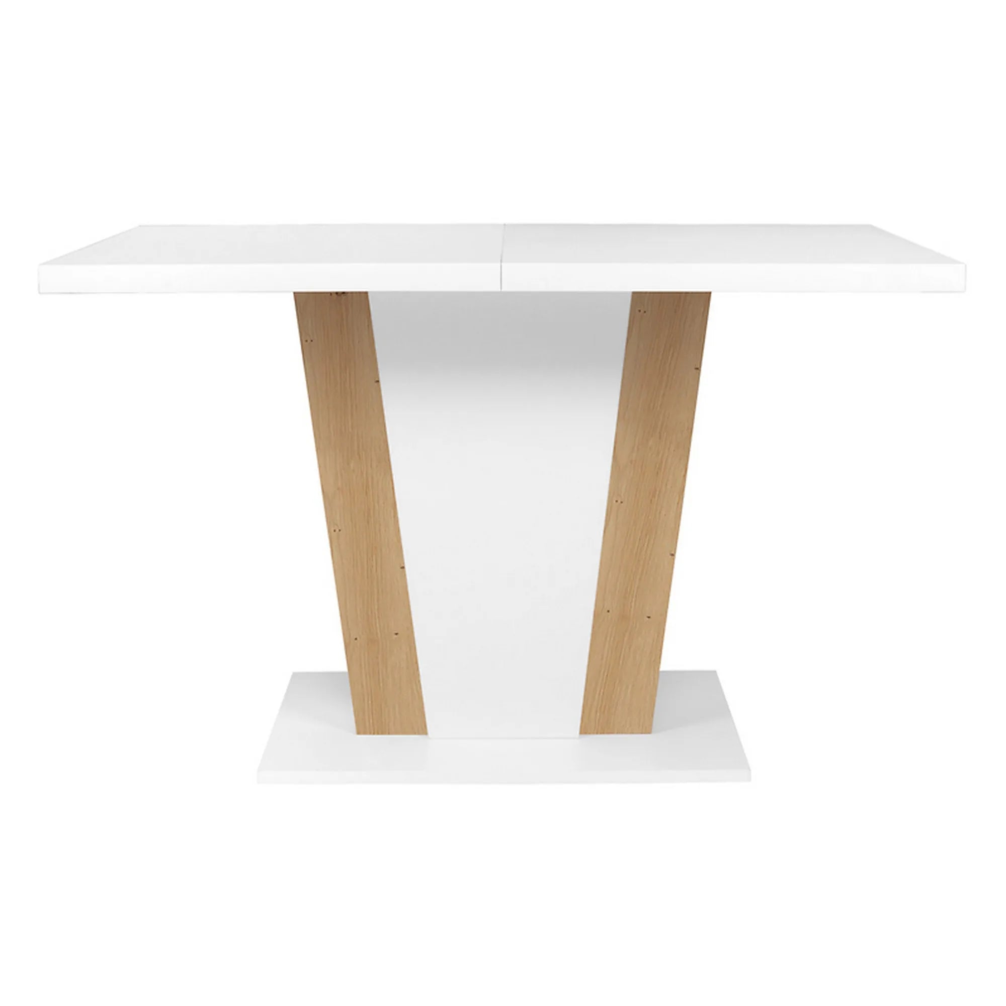 Masa extensibila BERGEN OCN-29127, alb/stejar artisan