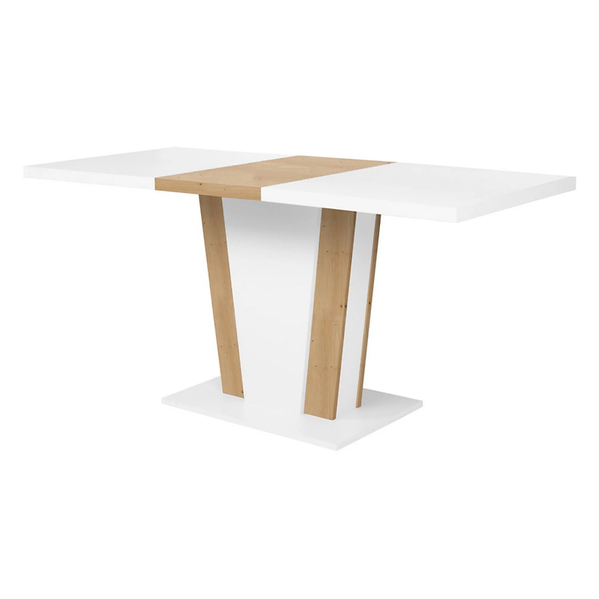 Masa extensibila BERGEN OCN-29127, alb/stejar artisan