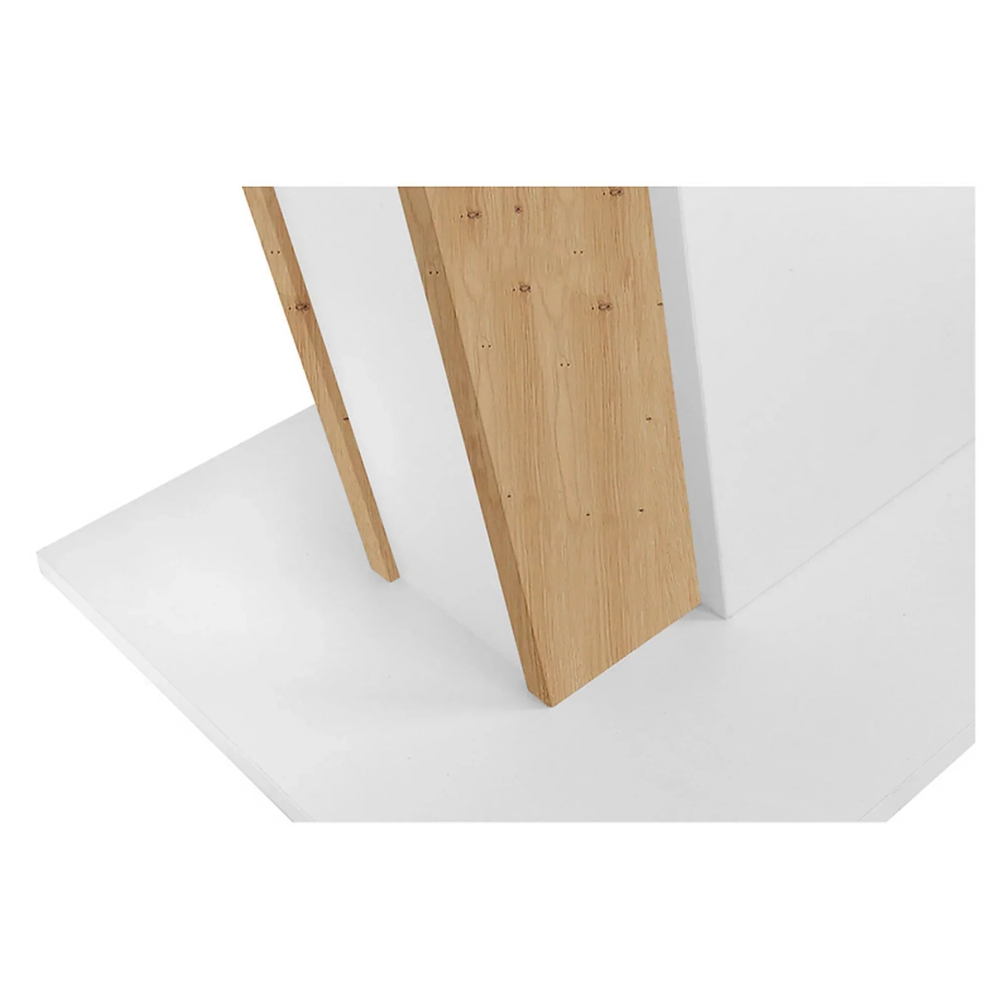 Masa extensibila BERGEN OCN-29127, alb/stejar artisan