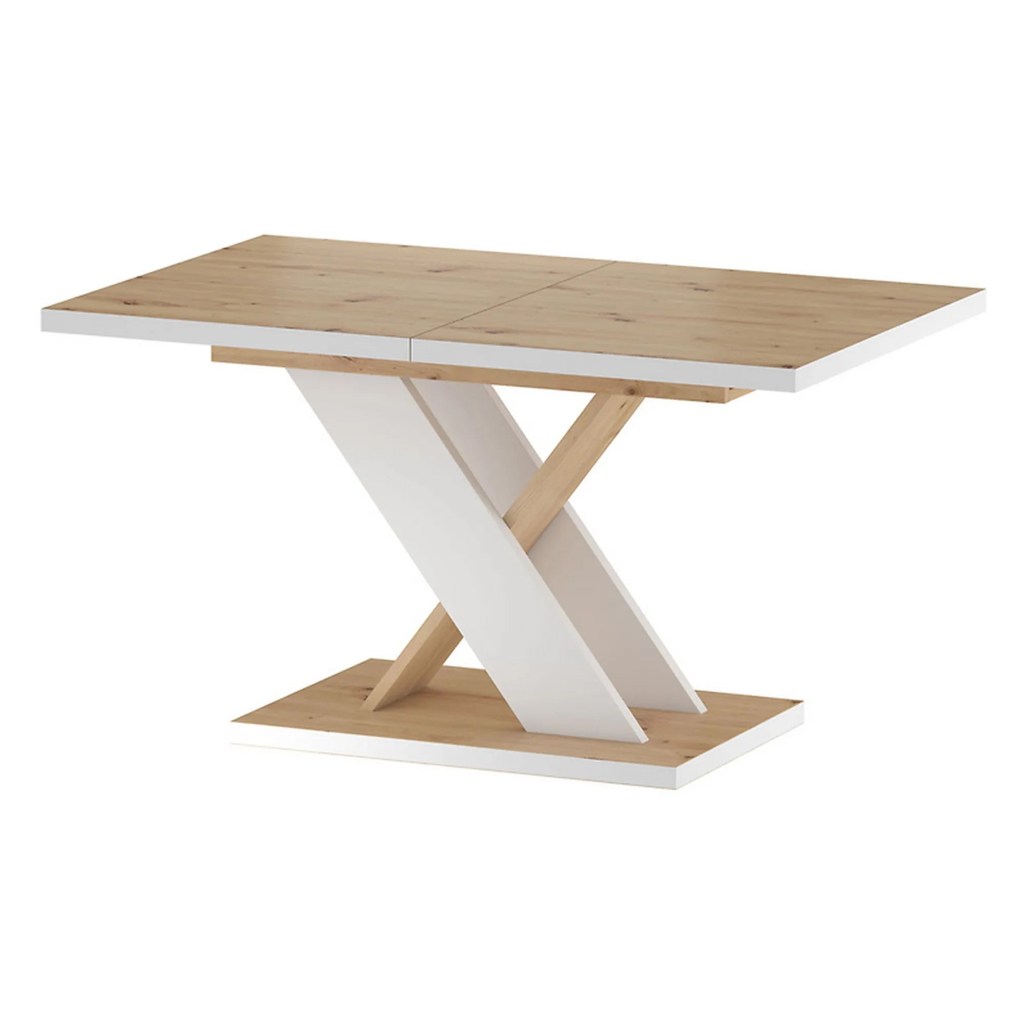 Masa extensibila BERGEN OCN-29128, stejar wotan/alb