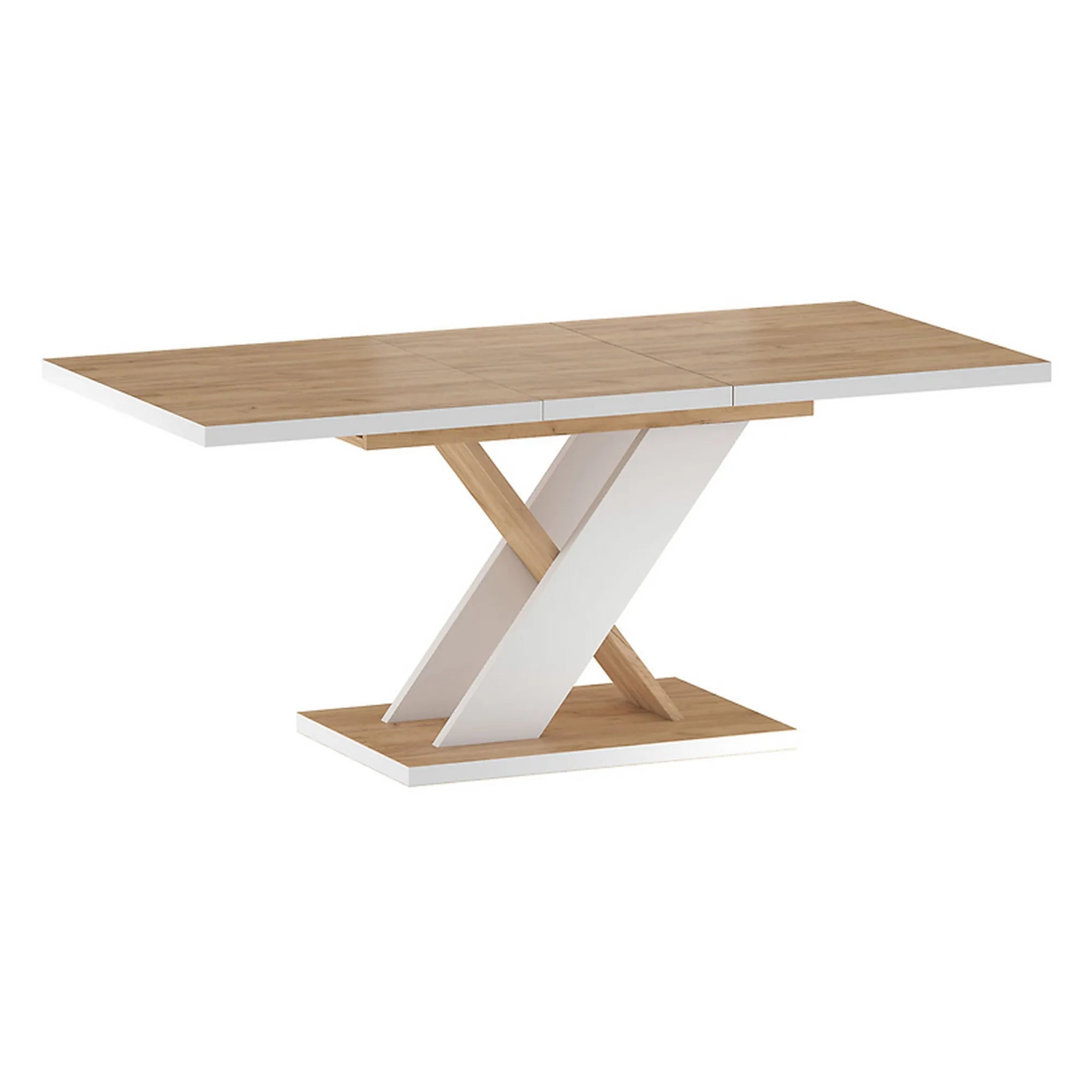 Masa extensibila BERGEN OCN-29128, stejar wotan/alb