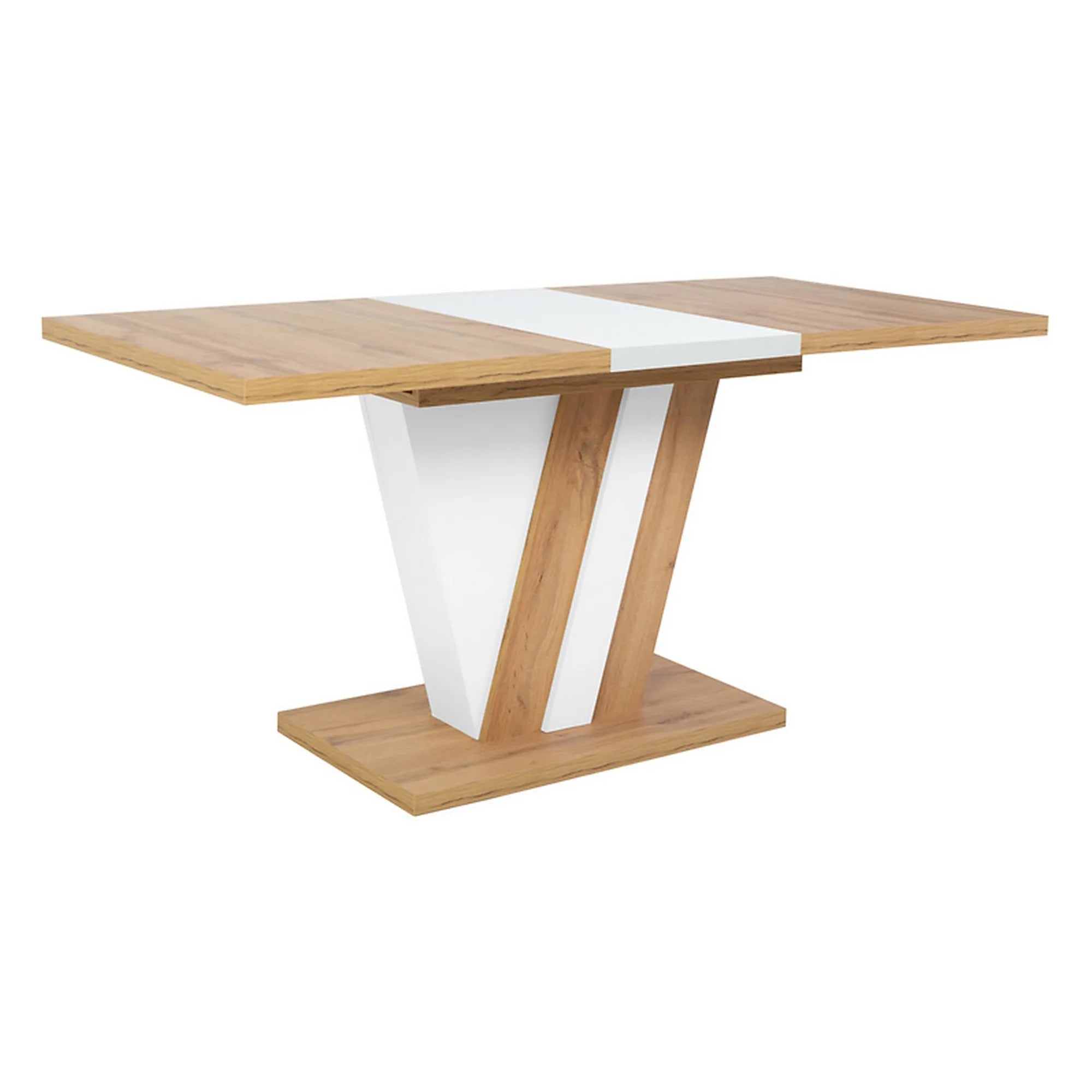 Masa extensibila BERGEN OCN-29130, stejar wotan/alb