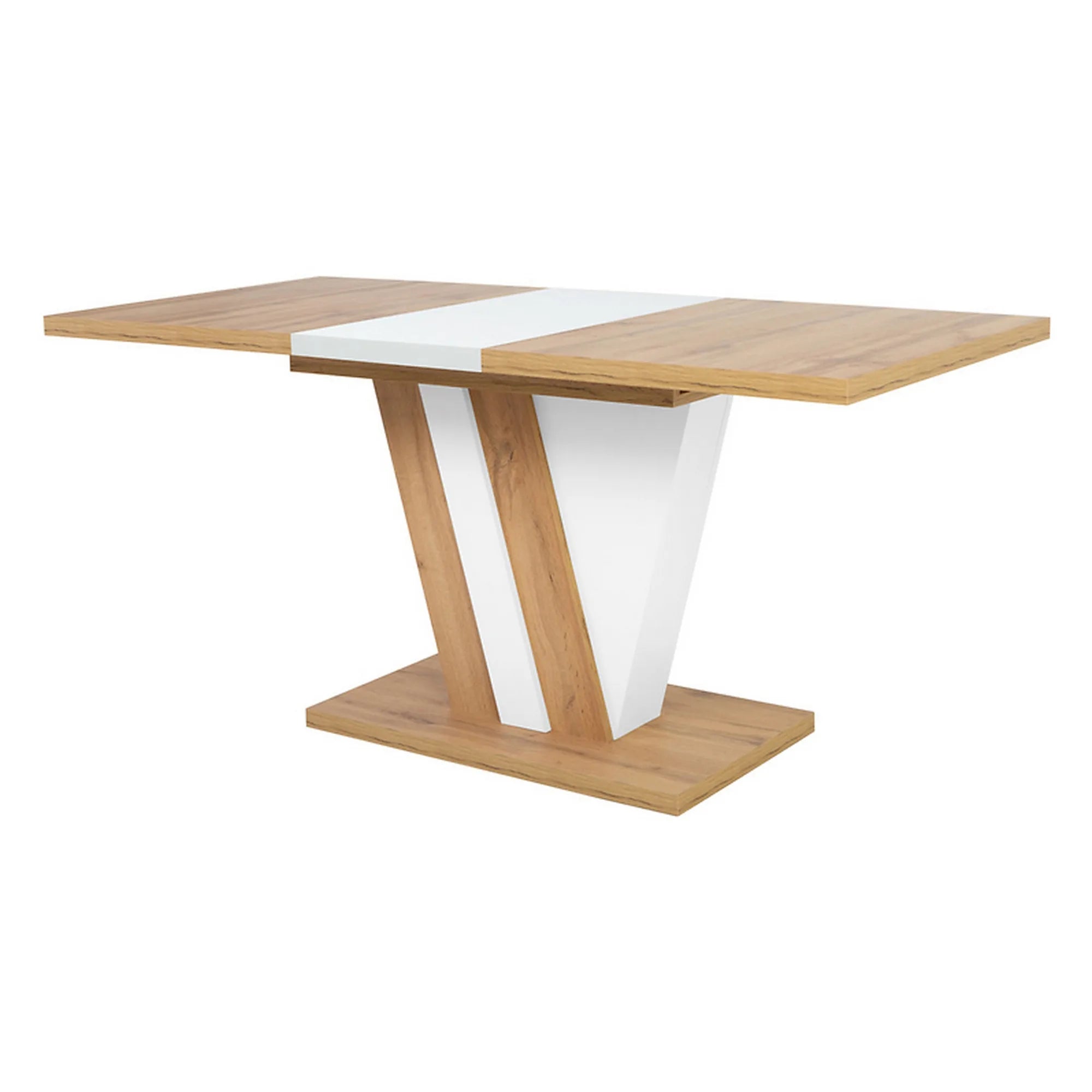 Masa extensibila BERGEN OCN-29130, stejar wotan/alb