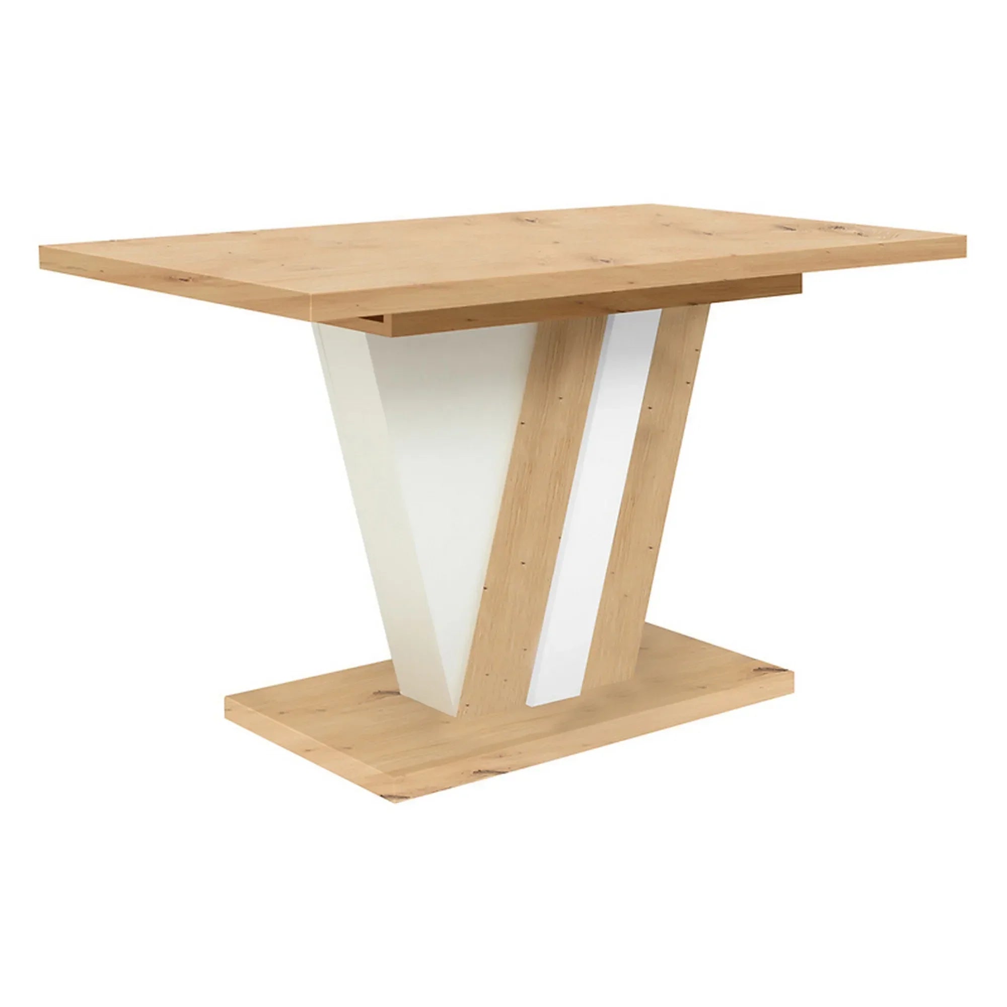 Masa extensibila BERGEN OCN-29132, stejar artisan/alb