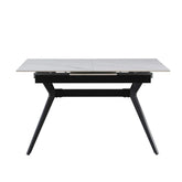 Masa extensibila BERLIN OCN-28280, alb/negru