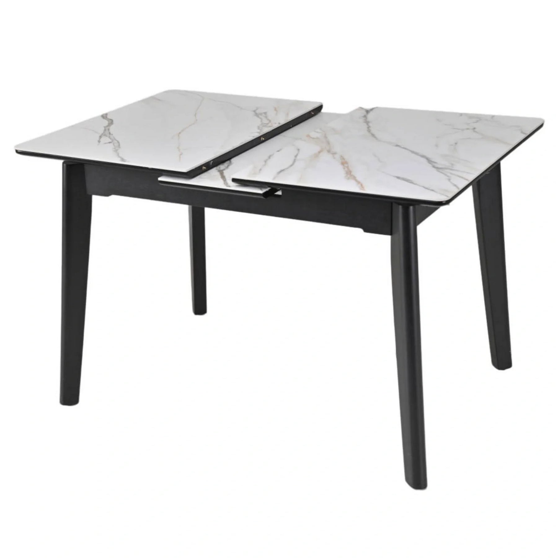 Masa extensibila BERLIN OCN-28278, alb/negru