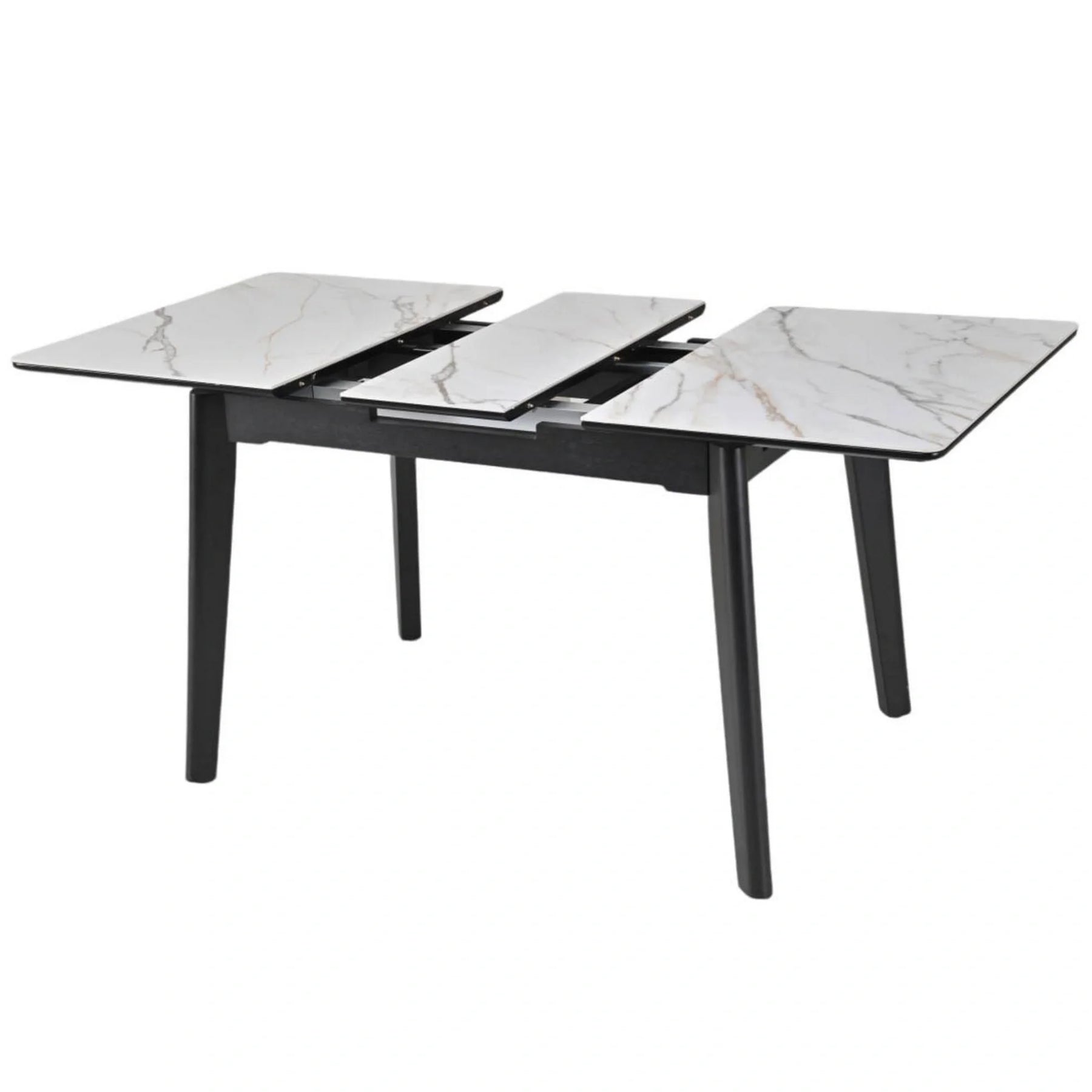 Masa extensibila BERLIN OCN-28278, alb/negru