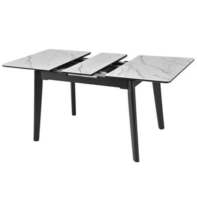 Masa extensibila BERLIN OCN-28278, alb/negru