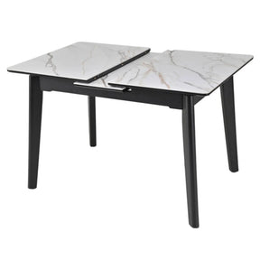 Masa extensibila BERLIN OCN-28277, alb/negru