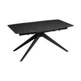 Masa extensibila COSMO, negru, sticla/ceramica/metal, 180/240x90x76 cm