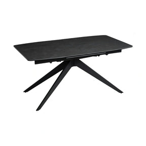 Masa extensibila COSMO, negru, sticla/ceramica/metal, 180/240x90x76 cm