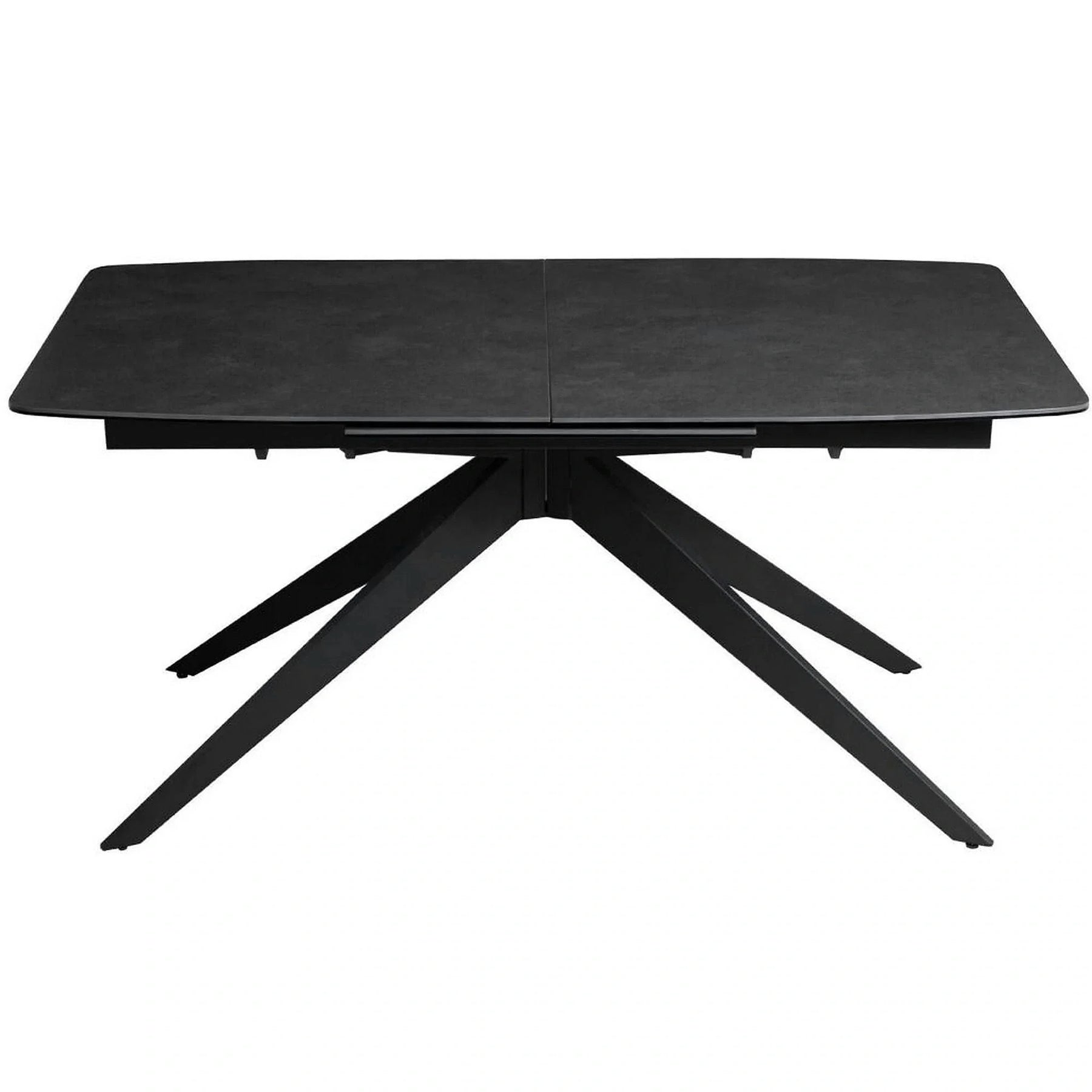 Masa extensibila COSMO, ceramica/sticlă/metal, negru, 180-240×90×76 cm