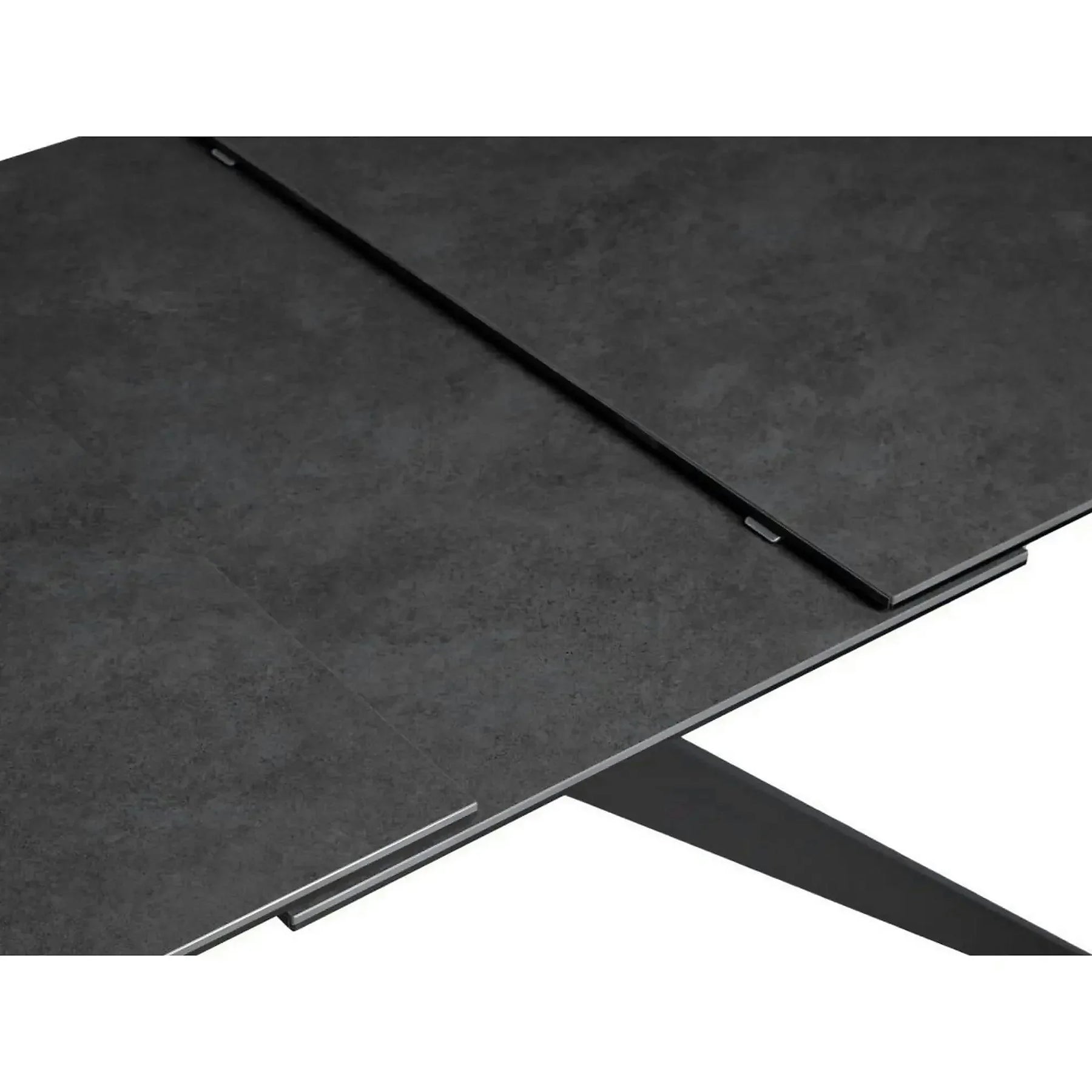 Masa extensibila COSMO, ceramica/sticlă/metal, negru, 180-240×90×76 cm
